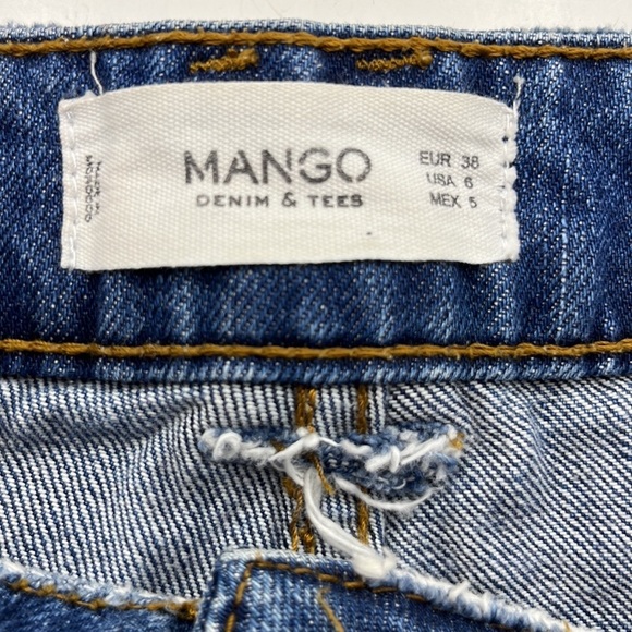 Mango Denim Cutoff Shorts High Rise Size 6 - Picture 9 of 16
